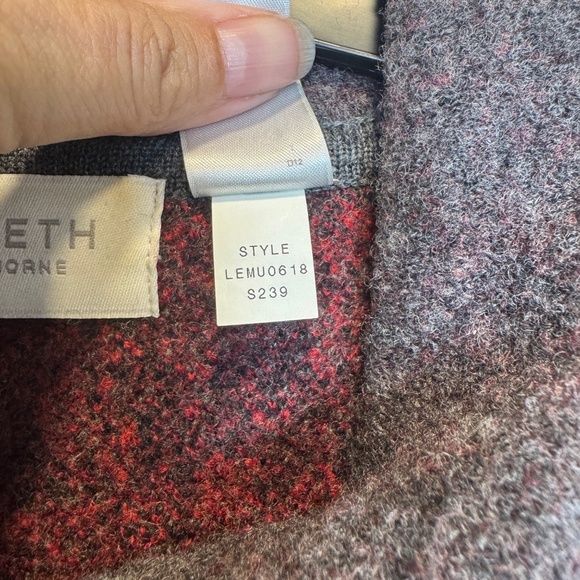 Elisabeth by Liz Claiborne Jacket Womens Size 2X Colorblock Red Gray 100% Wool - Picture 5 of 8